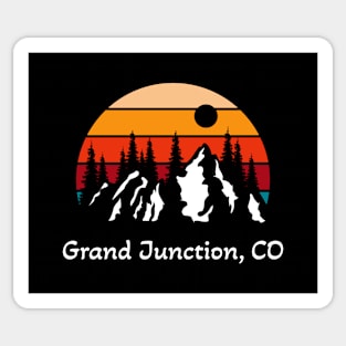 Retro Grand Junction Colorado Sunset and Mountains Sticker